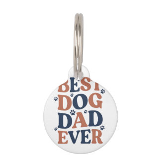 Bester Hunde-Vater Aller Zeiten Pfotenabdruck-Typo Haustiermarke