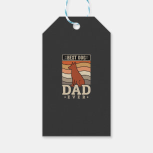 Bester Hunde-Vater Aller Zeiten Retro-Silhouette Geschenkanhänger