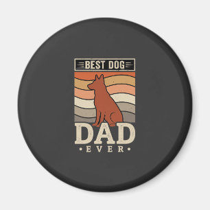 Bester Hunde-Vater Aller Zeiten Retro-Silhouette Magnet