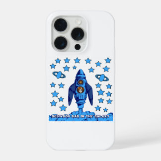Bester Hunde-Vater im Galaxie-Weltraum-Raketen-Fun iPhone 15 Pro Hülle