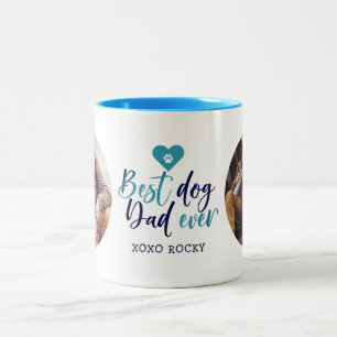 Bester Hunde-Vater je 2-Foto-Tasse Zweifarbige Tasse