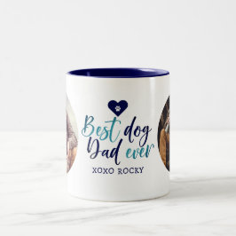 Bester Hunde-Vater je 2-Foto-Tasse Zweifarbige Tasse