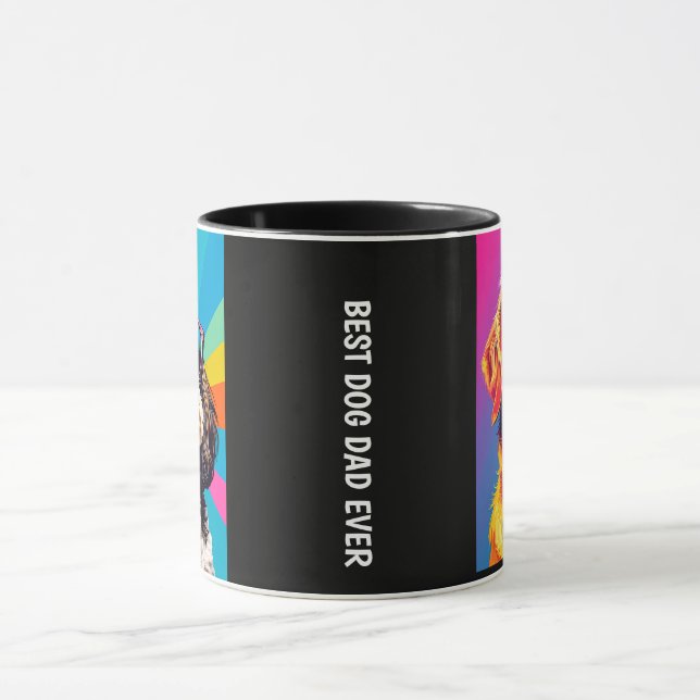 Bester Hunde-Vater überhaupt Tasse (Zentrum)