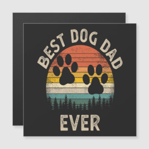 Bester Hunde-Vater überhaupt Vintage Magnetkarte