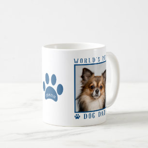 Bester Hundedaddy der Welt Blaues Pfotenabdruck-Na Kaffeetasse