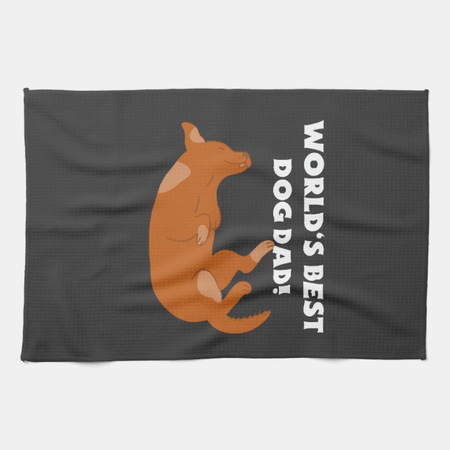 Bester Hundedaddy der Welt! Geschirrtuch (Horizontal)