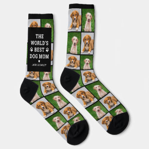 Bester Hundemama-Foto-Collage der Welt Socken