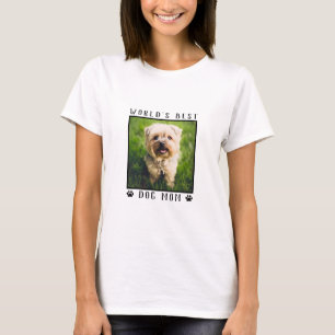 Bester Hundemama-Pfotenabdruck-Tierfoto-Rahmen der T-Shirt