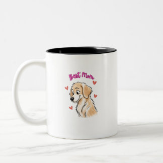 Bester Hundemama-Tasse – Süßer Golden Retriever-We Zweifarbige Tasse
