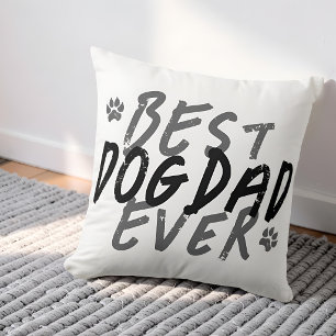 Bester Hundepapa Aller Modernen Schwarzen und Grau Kissen