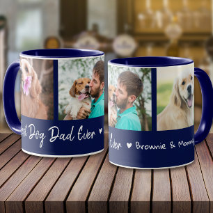 Bester Hundepapa Aller Pet 3 Foto Collage Navy Bla Tasse