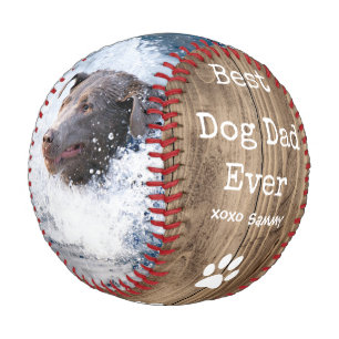 Bester Hundepapa Aller Zeiten Barn Holz Zwei-Foto- Baseball