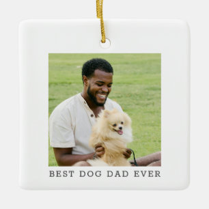 Bester Hundepapa Aller Zeiten Foto Einfache Benutz Keramikornament