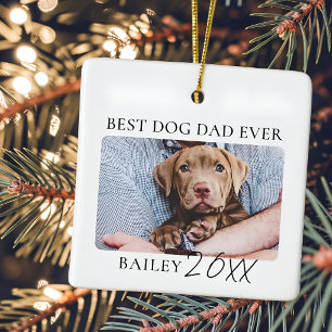 Bester Hundepapa Aller Zeiten Foto Moderne Minimal Keramikornament