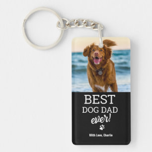 Bester Hundepapa Aller Zeiten Individuelles Foto P Schlüsselanhänger