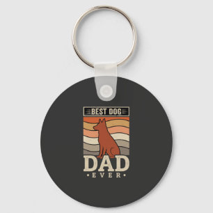 Bester Hundepapa Aller Zeiten Retro-Silhouette Schlüsselanhänger