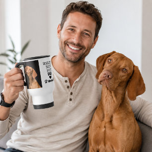 Bester Hundepapa der Welt Herz Pfote 2 Foto Reisebecher