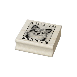 Bester Hundepapa der Welt Pfotenabdrücke Haustier- Gummistempel