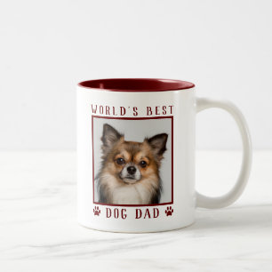 Bester Hundepapa der Welt Pfotenabdrücke Haustier- Zweifarbige Tasse