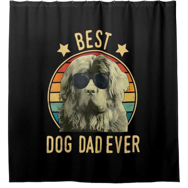 Bester Hundepapa | Geschenk von neufundland Duschvorhang (Vorderseite)