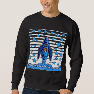 Bester Hundepapa im Weltraum-Raketen-Geschenk Sweatshirt