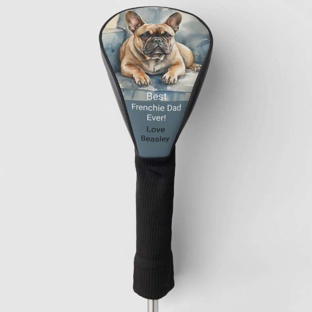 Bester Hundepapa Personalisiert Golf Headcover (Vorderseite)