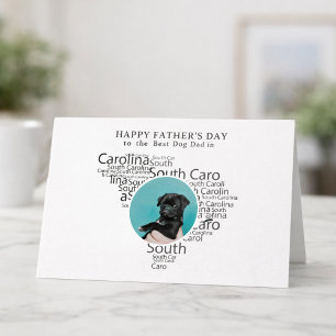 Bester Hundepapa South Carolina  Vatertagsfoto Feiertagskarte