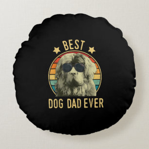 Bester Hundepapa Tagesgeschenk für Neugründer Rundes Kissen