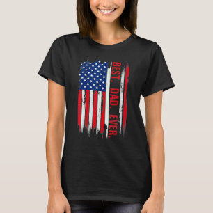 Bester Hundepapa überhaupt Amerikanische Flagge Vi T-Shirt