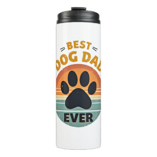 Bester Hundepapa überhaupt Vintage Retro Pfote Son Thermosbecher