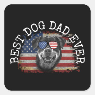 BESTER HUNDEVATER ALLER ZEITEN-Shirt Quadratischer Aufkleber