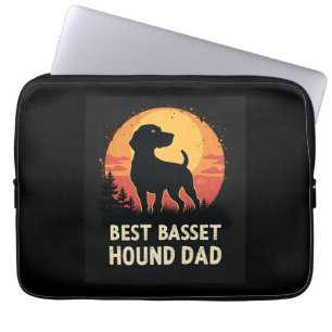 Bester Hundevater Papa - Vintage Basset Hound T-Sh Laptopschutzhülle