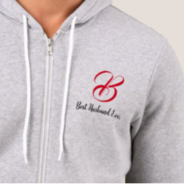 Bester Husband je (Anfangsbuchstabe) Mit Monogramm Hoodie