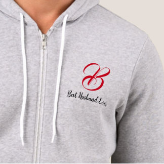 Bester Husband je (Anfangsbuchstabe) Mit Monogramm Hoodie