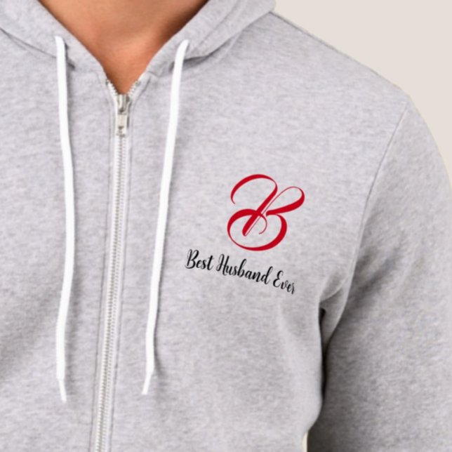Bester Husband je (Anfangsbuchstabe) Mit Monogramm Hoodie ( Gift for the Best Husband)
