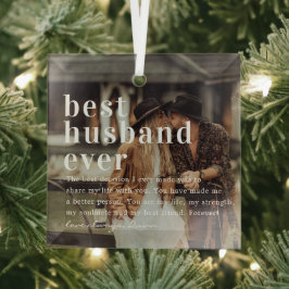Bester Husband je | Angebot und Foto Ornament Aus Glas