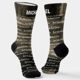 Bester Husband je | Braune Dream Abstrakt Socken