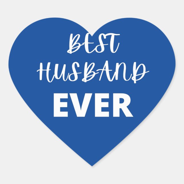 Bester Husband je Herz-Aufkleber (Vorderseite)