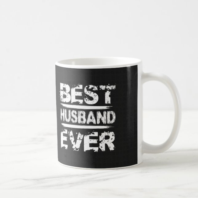 Bester HUSBAND je Schwarz-Weiß-Moderne A06Z Kaffeetasse (Rechts)
