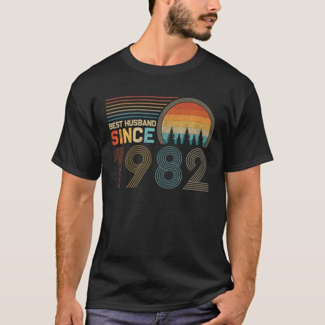 Bester Husband seit 1982 Niedlich 40. Wedding Anni T-Shirt (Vorderseite)