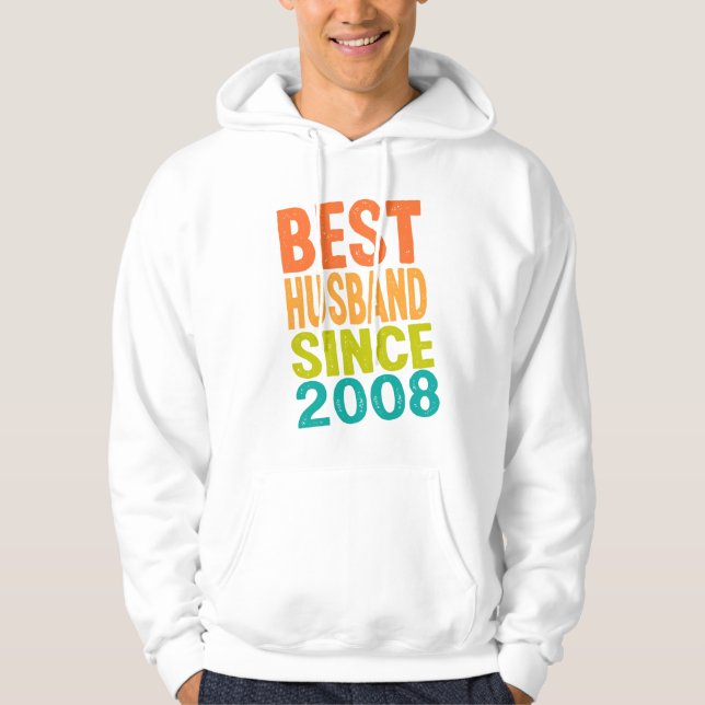 Bester Husband seit 2008 Hoodie (Vorderseite)