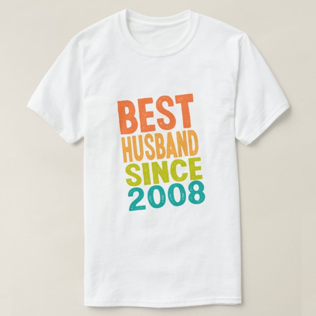 Bester Husband seit 2008 T-Shirt (Design vorne)