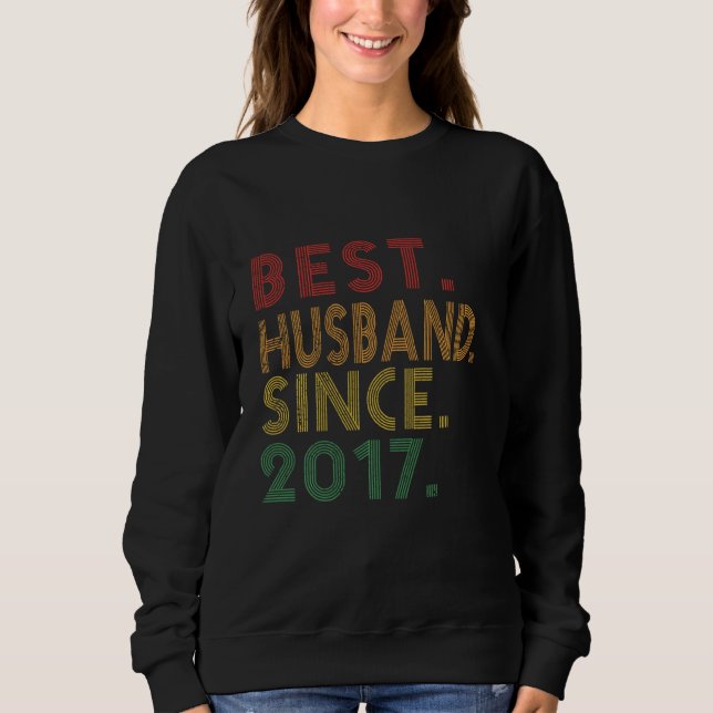 Bester Husband seit 2017 Funny 3. Wedding Annivers Sweatshirt (Vorderseite)