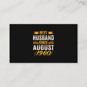 Bester Husband seit August 1960 - Funny 60. Visitenkarte