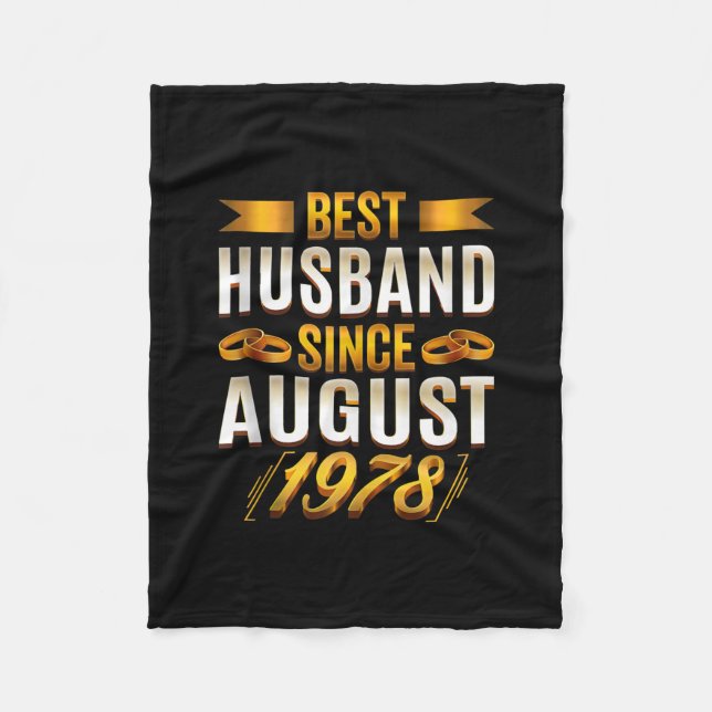 Bester Husband seit August 1978 - Funny 42. Fleecedecke (Vorderseite)