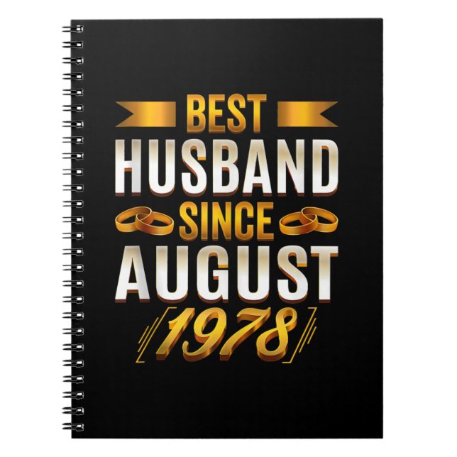 Bester Husband seit August 1978 - Funny 42. Notizblock (Vorderseite)