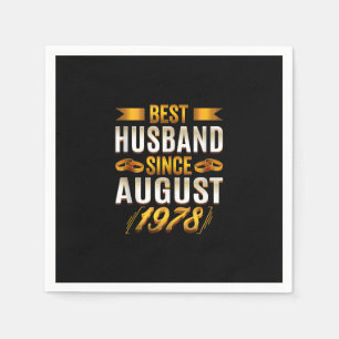 Bester Husband seit August 1978 - Funny 42. Serviette