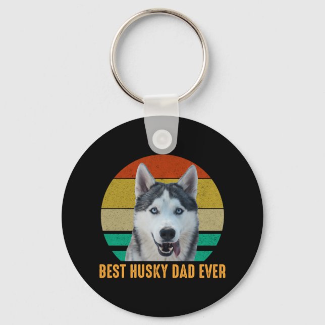 Bester Husky-Vater je Schlüsselanhänger (Vorderseite)