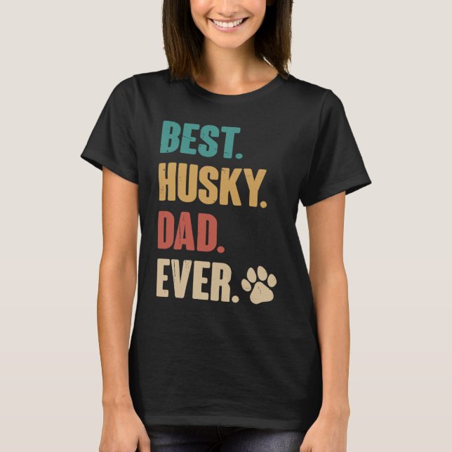 Bester Husky-Vater je Siberischer Husky-Hund T-Shirt (Vorderseite)
