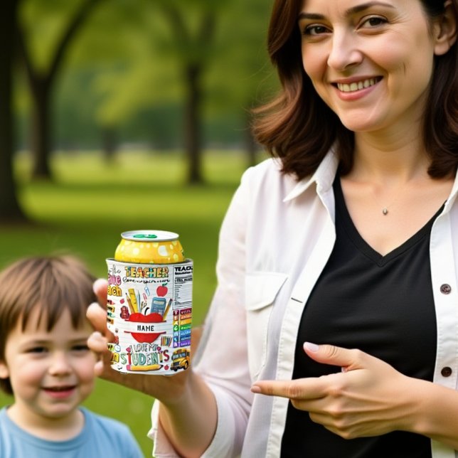 Bester individuelle Name Dosenkühler (Best Teacher custom name Can Cooler)